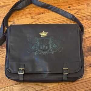 Classic Walt Disney World Brown Pin Trading Messenger Bag with 1955/1971 Logo